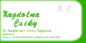 magdolna csiky business card